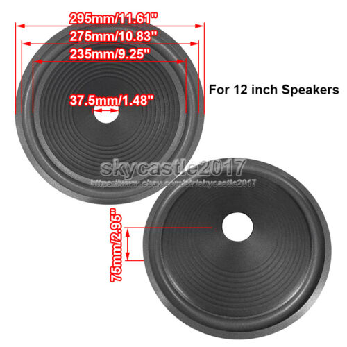 2x für 4""/5""/6,5""/8""/10""/12"" Zoll Lautsprecher Kegel Papierbecken Bass Trommel Papier 26 mm - Bild 20 von 20