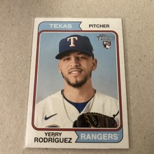 🔵2023 Topps Heritage #320 Yerry Rodriguez (RC) Texas Rangers Baseball Card