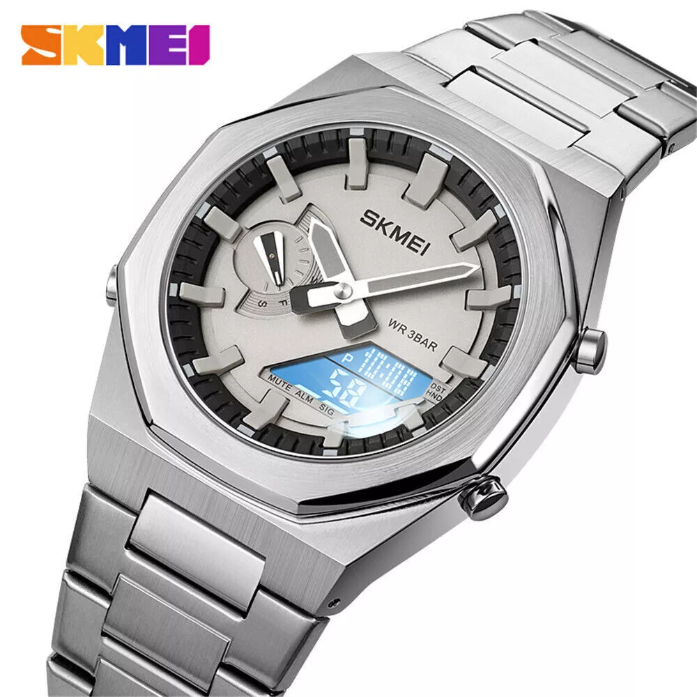 Skmei Luxury Men Quartz Montre Numérique Creative Sport Montres Homme