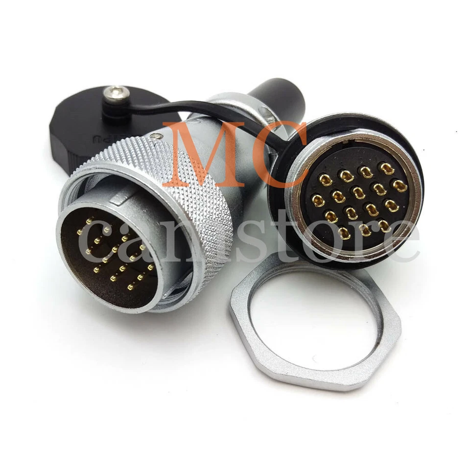 WEIPU WS28 16Pin Panel Mount Waterproof Plug Socket,Industrial Wire Connector - Image 3 of 4