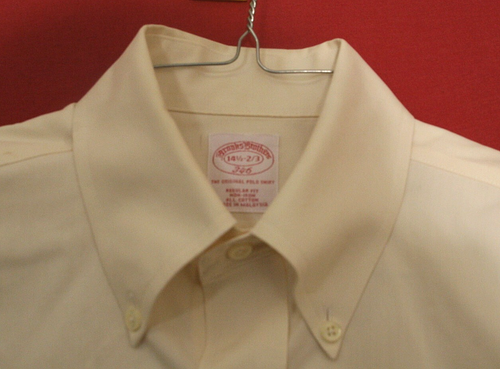 Brooks Brothers 346 Mens Dress Reg Fit Shirt 14 1 /2 2/3 Non Iron Cotton Beige - Picture 4 of 6