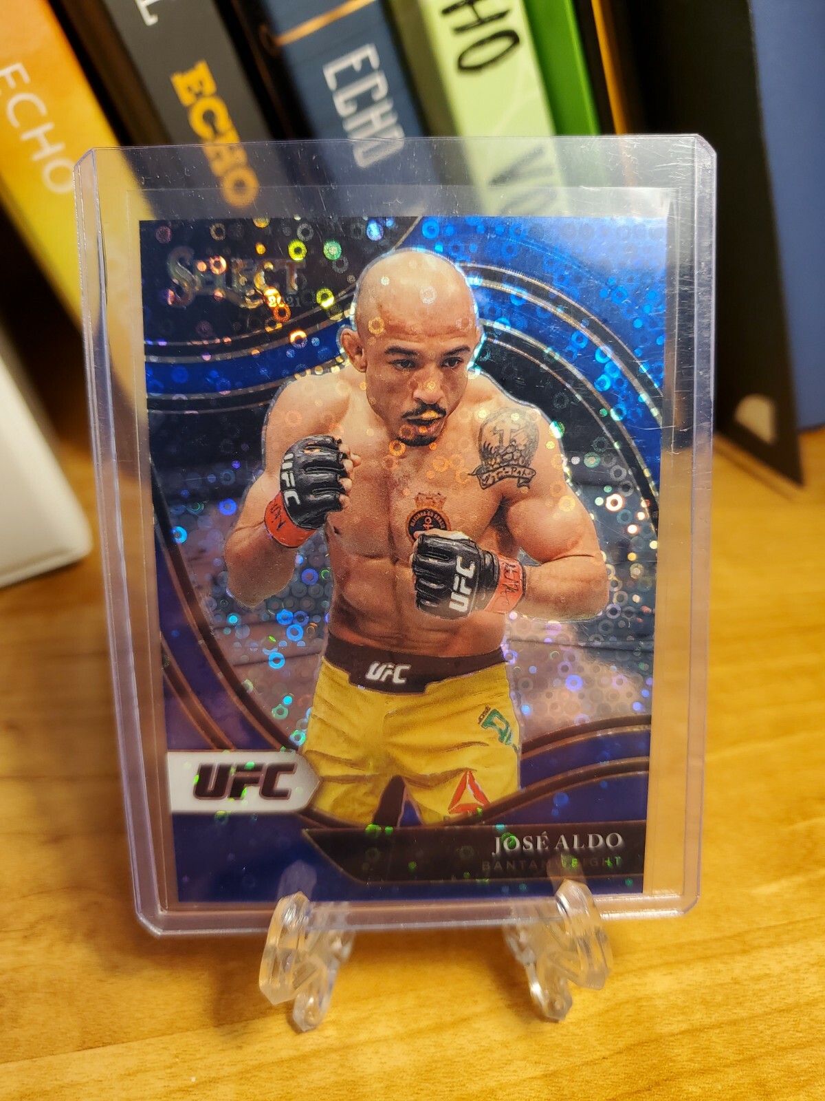 Jose Aldo 2021 Select UFC Octagonside Blue Disco Prizm /99