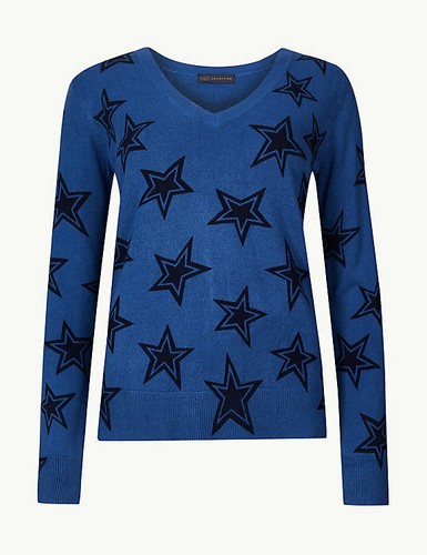 M\u0026S COLLECTION Cashmilon™ Printed V 