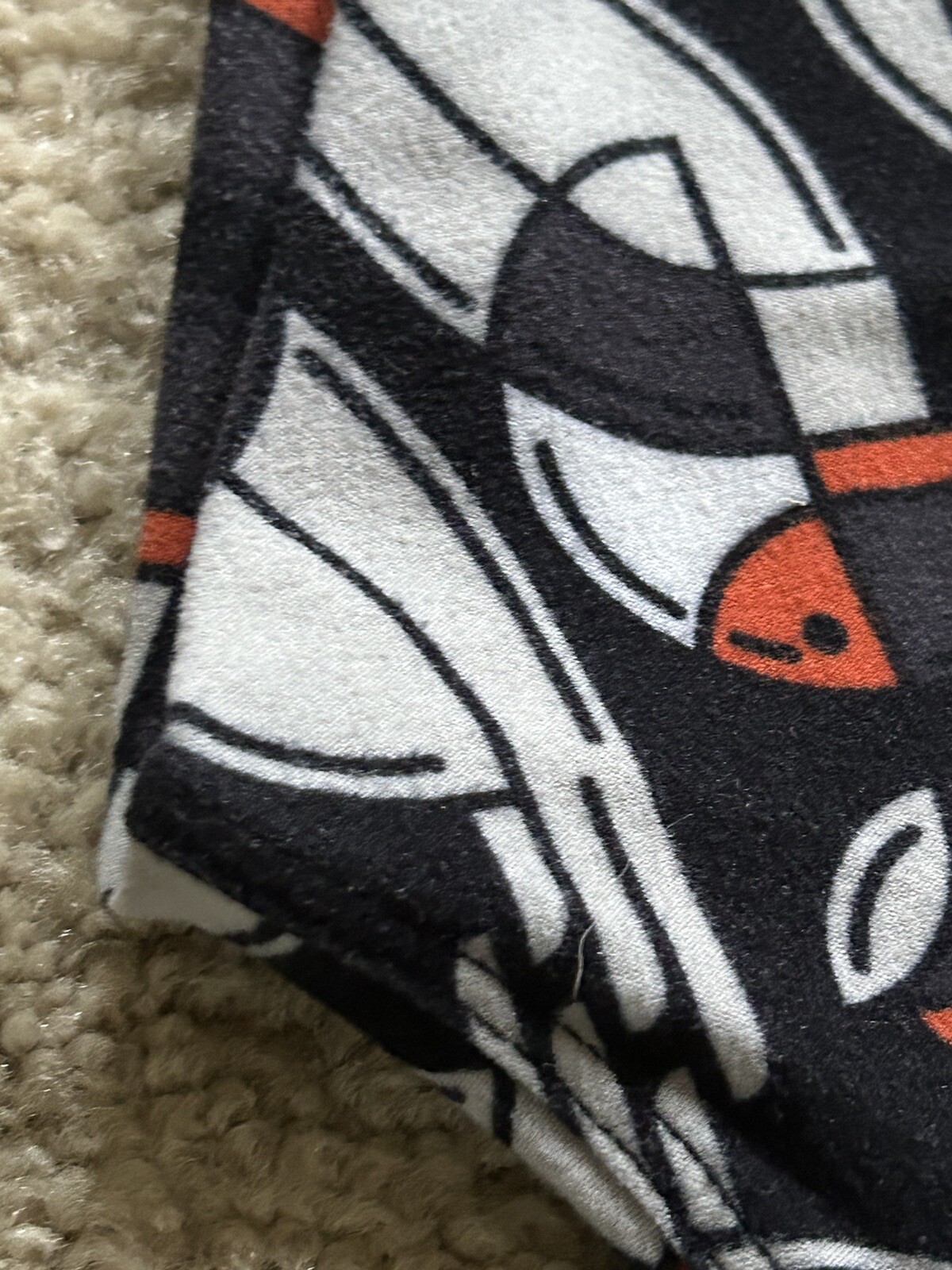 ALTRA Leggings TC Lularoe alti e curvy nero rosso bianco art deco uccellino tucano