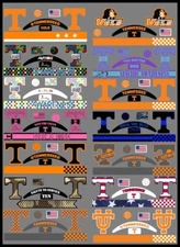 FULL SIZE Tennessee Volunteers Helmet Decals - 14 designs to choose from