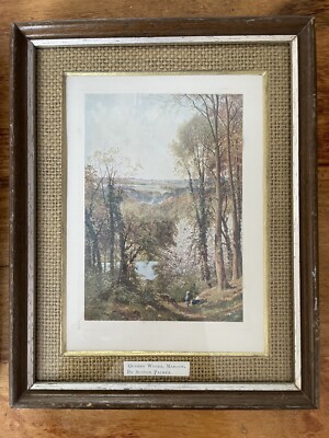 Ein antiker gerahmter Druck von SUTTON PALMER , QUARRY WOODS MARLOW , 22x 17,5 cm