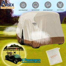 Heavy Duty Golf Cart Cover Zipper 4 Passenger Waterproof EZ GO Yamaha Club Car