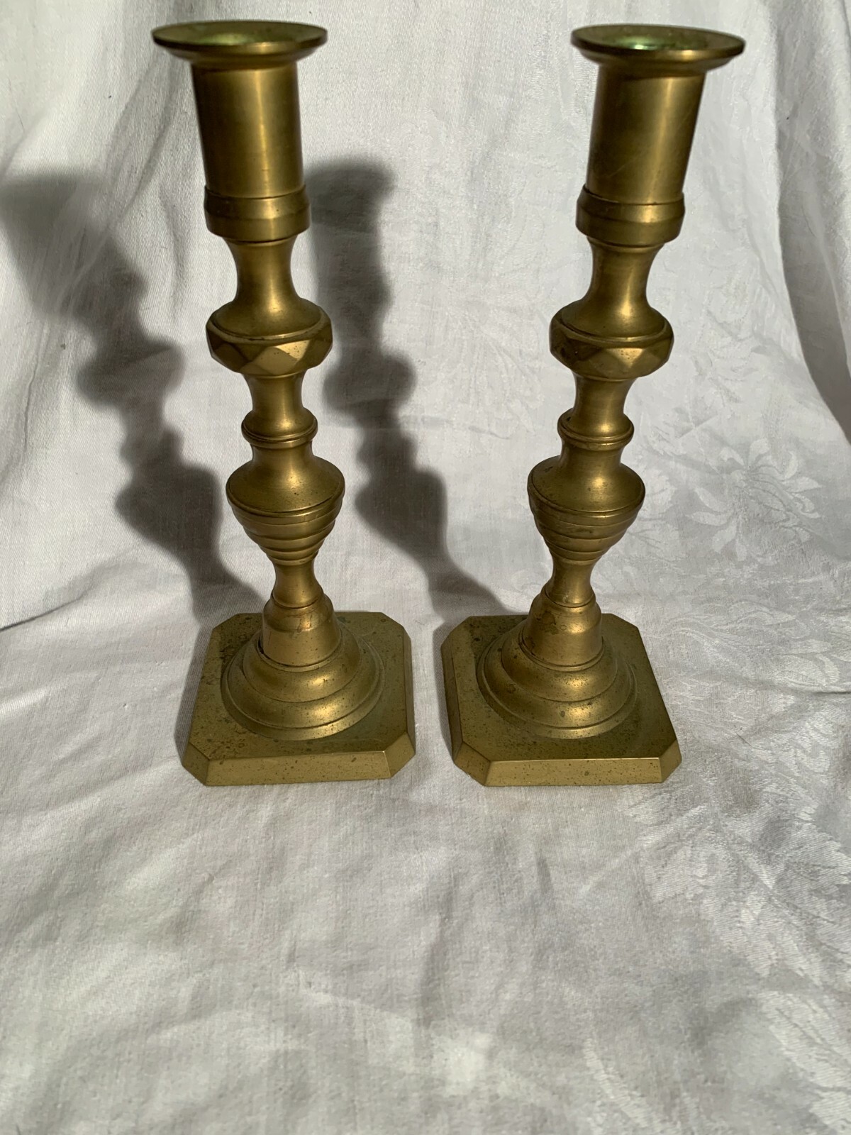 Signed Rostand Heavy Brass Candlestick Pair Candlesticks USA Antique Vintage 9 eBay
