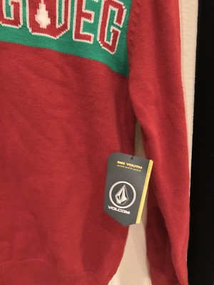NWT Volcom Strange Eggnog Sweater Big Youth Size Large 12Y | eBay