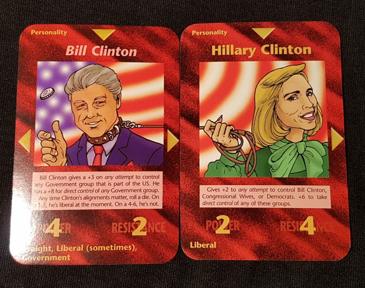 Bill and Hilary Clinton rare cards, Illuminati: New World Order