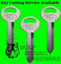 Lot of Three (3) Ford Oval Logo OEM Uncut Trunk Glove Key Blank *** IN STOCK ***