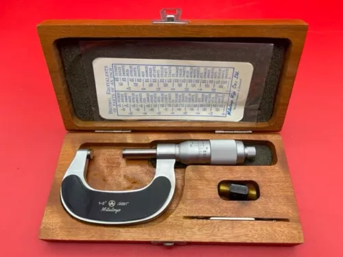 Mitutoyo 106-104 Outside Micrometer, 1-2" Carbide Tipped  IN STOCK   VINTAGE!!