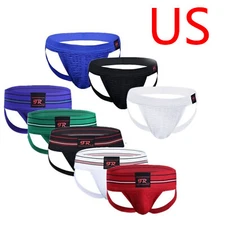 Men Jock Strap Gym Fitness Athletic Sport Briefs Jockstrap Thong Underwear