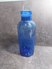 Bristol Cobalt Blue  Pharmacy Jar Antique Wide Mouth   Ground Glass Stopper