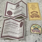 VNTG Cabbage Patch Kids Birth Certificate & Adoption Paper "KOOSAS" & Hang Tag