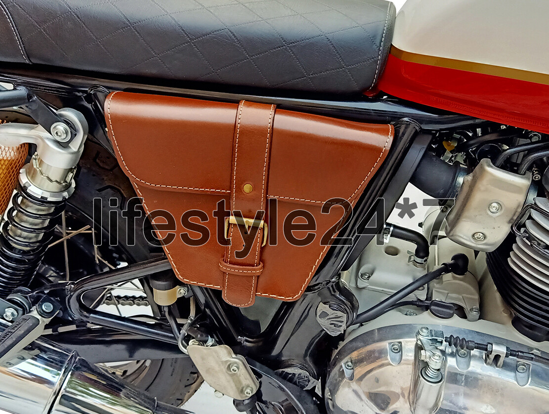 Royal Enfield "Genuine Leather Side Panel Bag" GT & Interceptor 650cc
