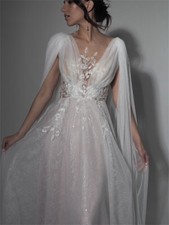 Tulle Lace Appliques Sexy Wedding Dresses For Women 2024 Custom Made A Line
