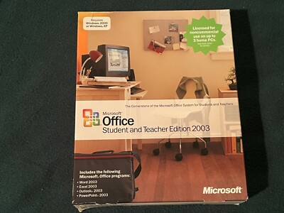 Microsoft Office Student and Teacher Edition 2003 Retail, Word Excel Powerpoint