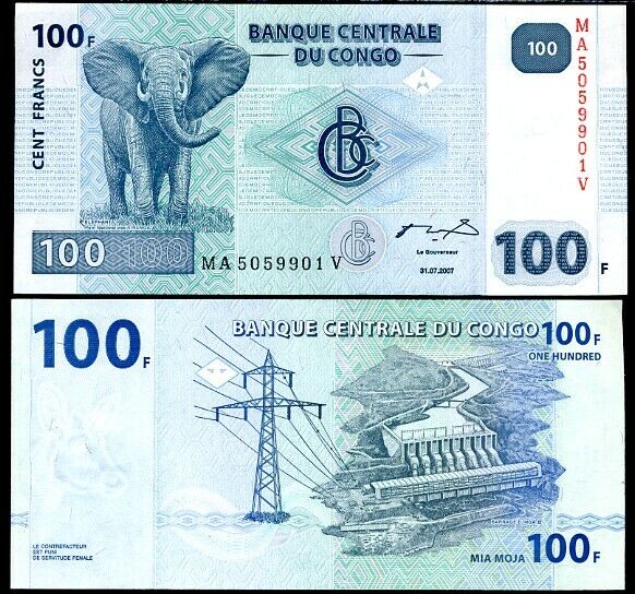 Congo 100 Francs High order 2007 98 P UNC Limited time cheap sale