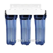Water Filter Whol House 2.5in x 10in Three Stage Filtration System 3/4in Inlet
