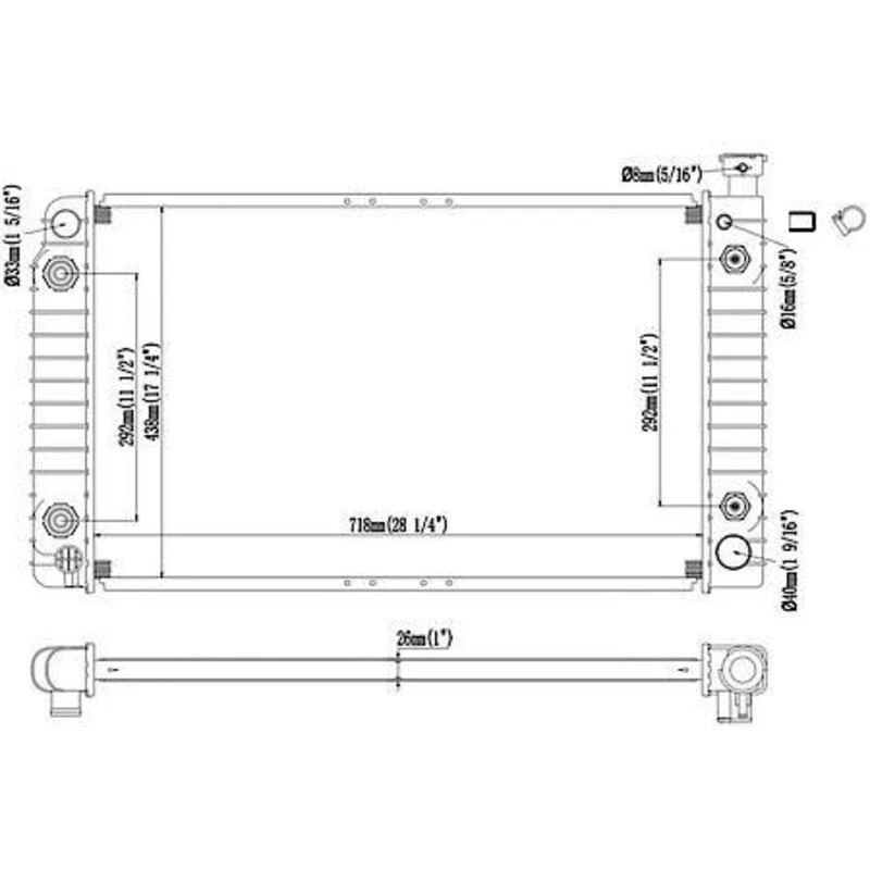 Carquest Premium Radiator 432570 for Chevrolet GMC C1500 ('88-'00) - Image 2 of 4