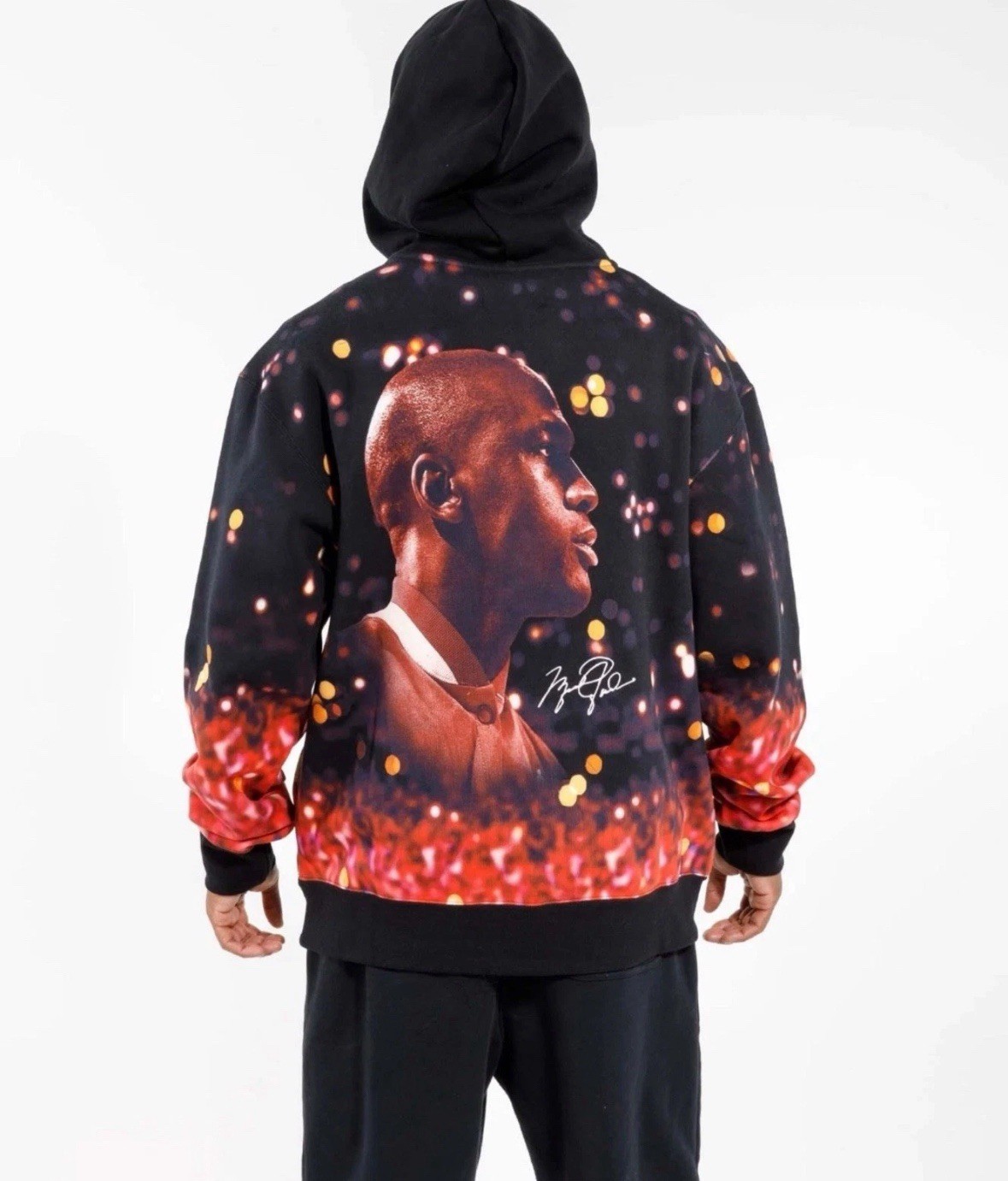 Jordan Photo Fleece Hoodie Black Allover Print Jumpman Nike DC9610-010 Mens 3XL thumbnail 4