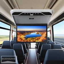 19.5" Overhead Flip Down Car Roof Monitor HD TFT 1080P Screen USB HDMI