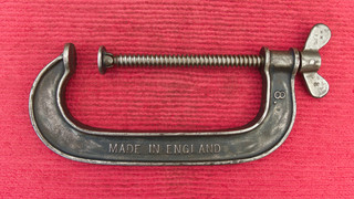VINTAGE RECORD 8 INCH COARSE THREAD G CLAMP OLD VINTAGE TOOLS
