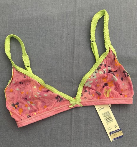 DKNY 36 Bügel BH transparent + 2 M Tanga G-String Höschen rosa grün blau 3 Stück Posten - Bild 15 von 18