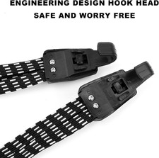 3Pcs Elastic Bike Strap, Adjustable Bicycle Bungee Cords with Hooks Wear-Resi...