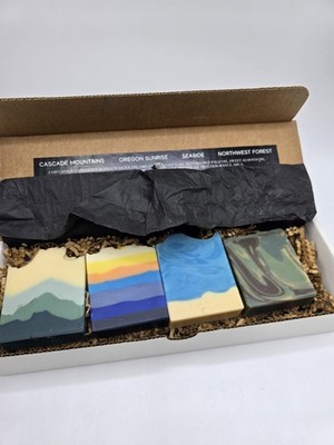 Olive & Shea Artisan Cold Pressed Soap Oregon Collection Handmade Set Of 4
