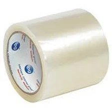 18 - 4"x72 yds. 1.6 Mil Intertape #6100LPT Label Protection Hot Melt Tape