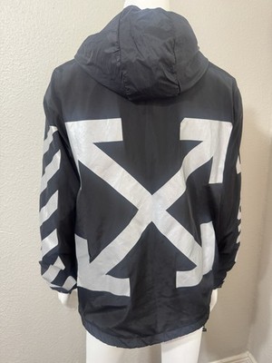moncler x off white Reflective Jacket Windbreaker Womens 2 Medium