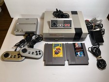 Nintendo NES Bundle w/ 2 Games, Controller, Adapter & Yobo Console - Super Bros