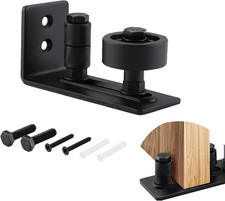 Sliding Barn Door Bottom Floor Guide,Adjustable Roller Wall Mount,8 Assemble Set