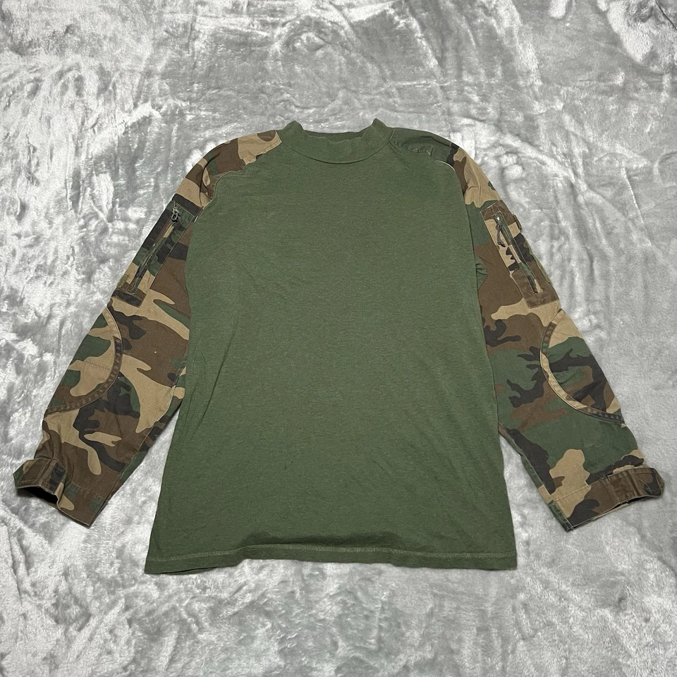 Camisa de Combate Táctico Mediana Bosque Camuflada Militar Paintball Foto 4 de 4