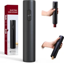 Electric Wine Bottle Opener Electronic Automatic Corkscrew, Black 
