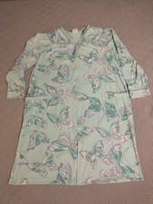 Collections ETC Women's Moo Moo Green Floral Elbow Length Size Large