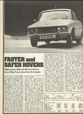 ROVER 2200TC original 1973 road test article cutting + 2200 3500 launch feature