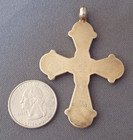 Vintage Sterling Silver Gold Wash Christian Cross Pendant MMA Metro Museum Art — photo 2