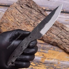 9'' 1095 High Carbon Steel Knife Blank Blade DIY Bushcraft Hunting Knife Making