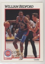 1991-92 NBA Hoops Detroit Pistons Sheet Singles William Bedford 0t3