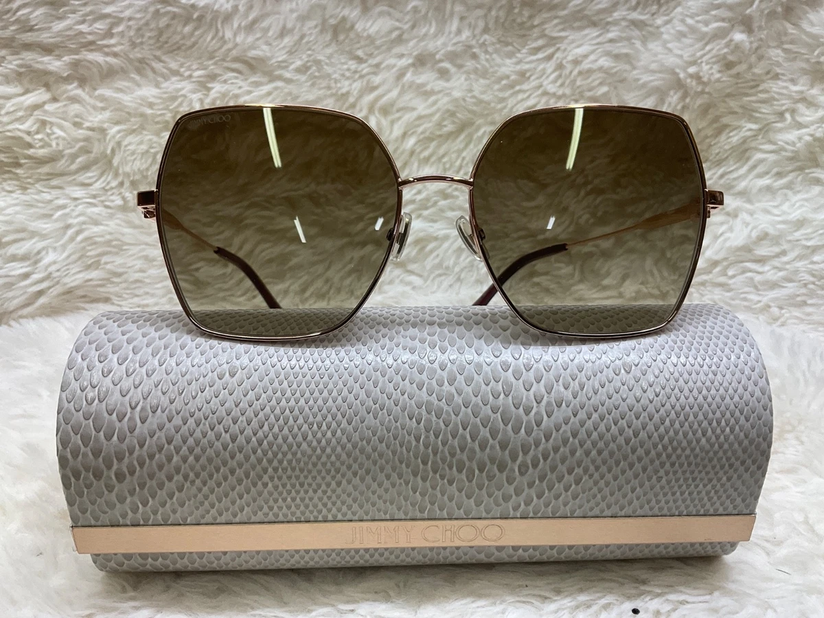 Jimmy Choo LILI/S 0000 GB Sunglasses Rose Gold Square Frame, Grey Lenses Jimmy Choo Butterfly Aline/s 0EYR 2S 58-17-145 Rose Gold  main image 3