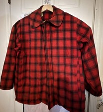 Vintage 1940-50  s Woolrich Red  Black Buffalo Plaid Wool Hunting Jacket  Pants