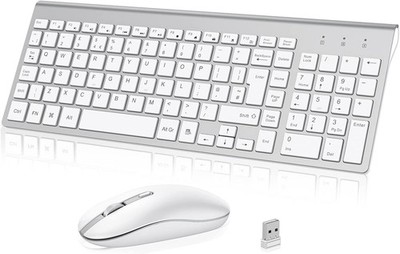 Kabellose Tastatur Maus Combo Cimetech KF10+TM013 2,4G Ultradünn Quite White N