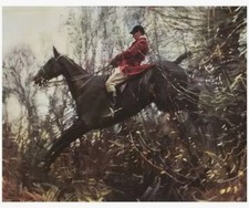 Sir Alfred J Munnings 'The Huntsman Ned On the Brown Horse' 1910 Framed PRINT