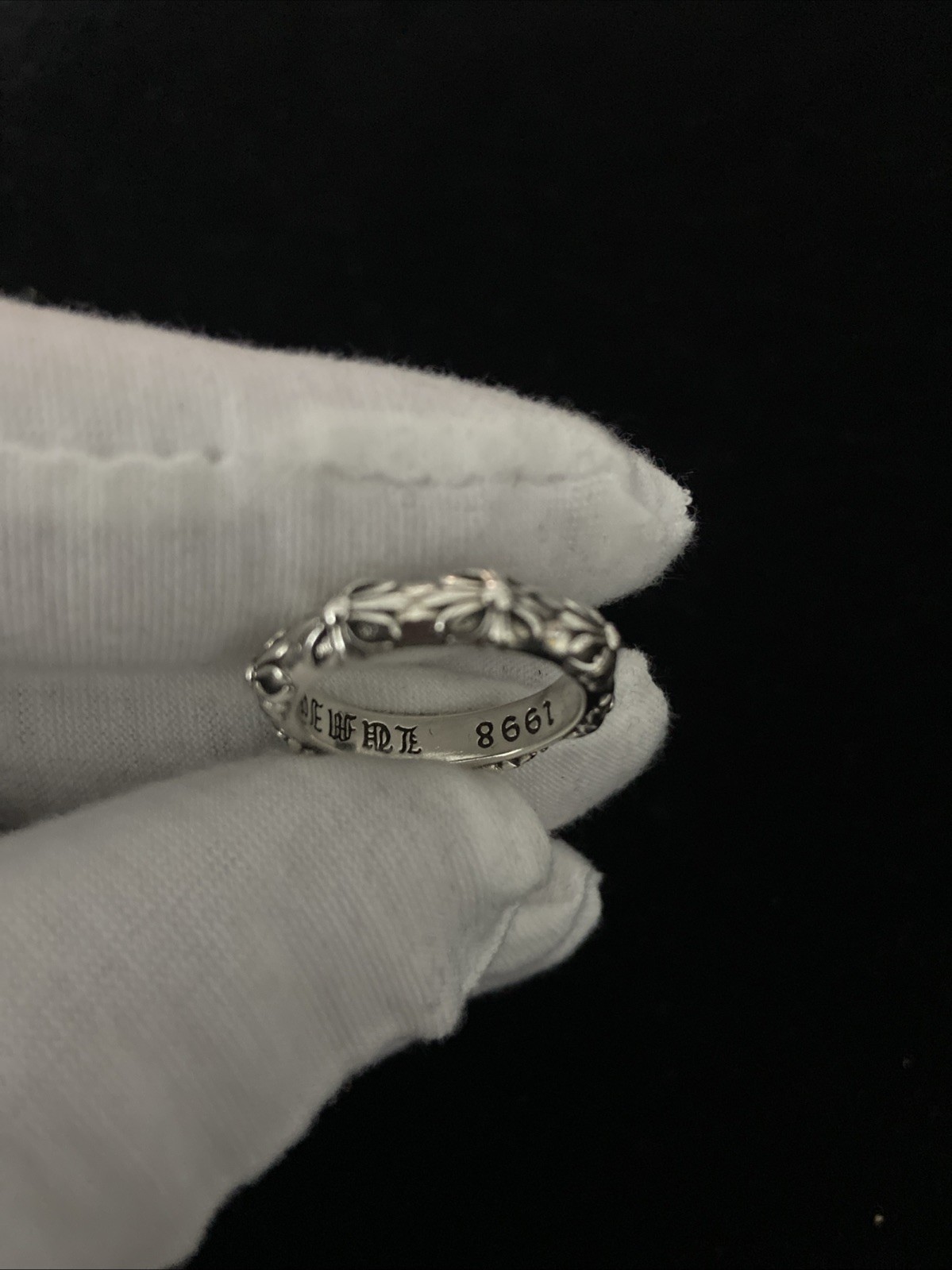 Chrome Hearts Tiny E Crosses Ring Size 7 ,99c Auc… - image 6