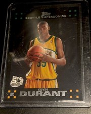 Topps 2007-08 Kevin Durant Rookie Card #112 Supersonics 50th Anniversary. rookie card picture