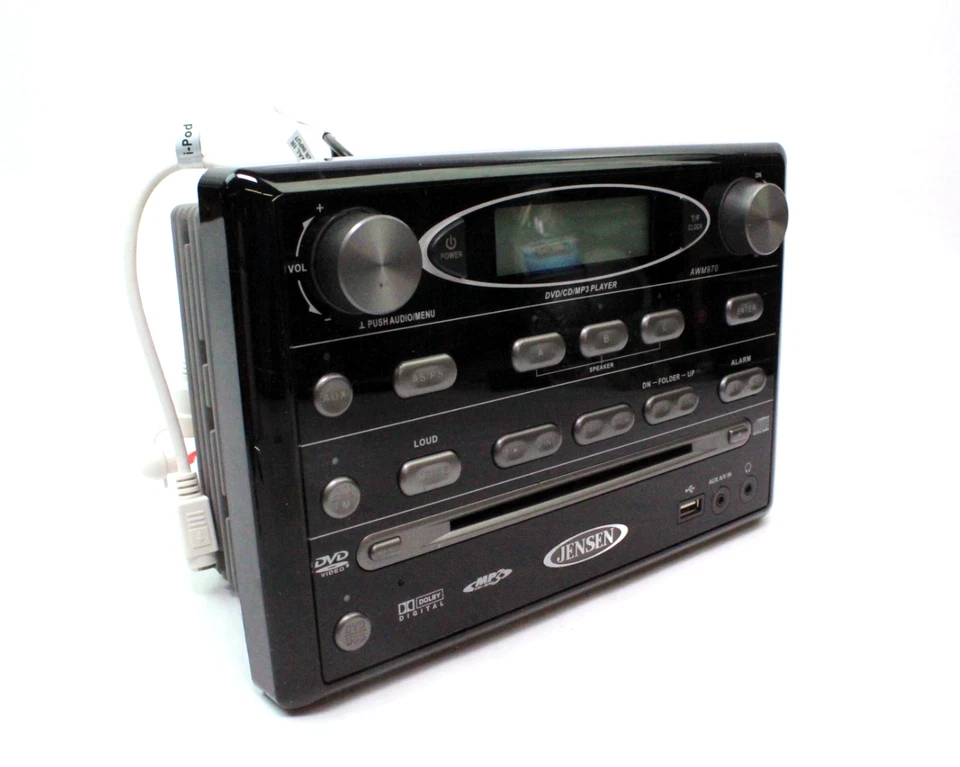 Jensen AWM970 Radio Stereo 12V-108W AM/FM/CD/DVD - Won't Read DVD Discs As Is - Image 4 of 4