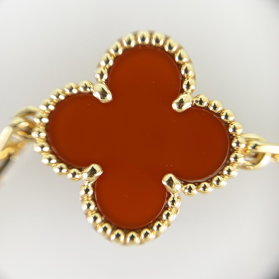 Van Cleef & Arpels Vintage Alhambra VCARD35500 Yellow gold Carnelian Bracelet thumbnail 9